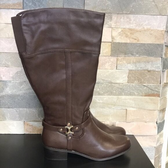 Charter Club Helenn Wide Calf Riding Boots - Picture 2 of 5